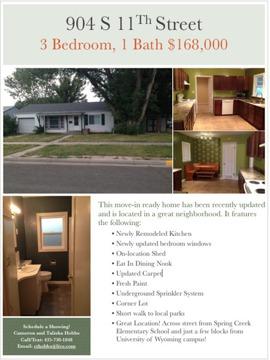 $168,000
Home For Sale By Owner! Great Location, Newly Renovated
