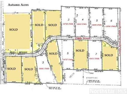 $28,000
Zimmerman, 5 acre lots suitable for walkout basements or any