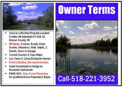 $459,331
88 Acres - 4 Ponds- 900k of Site Improvements Owner Financing Availabl