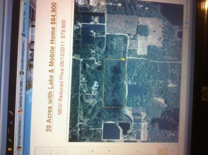 $69,900
20 acres lakefront, Mobile, & Owner Financing $5,000.00 Down by owner