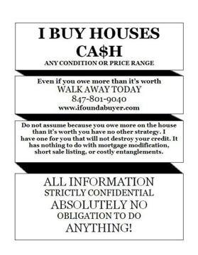 I Buy Houses - No Equity? Over Financed