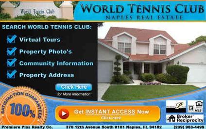 Naples Premiere Tennis Community - World Tennis Center homes
