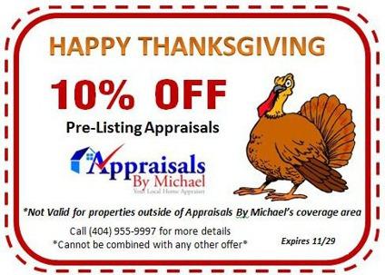 Pre-Listing Appraisal Holiday Discount