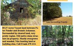GREAT HUNTING OR BLDG. SITE - LAND IS OVERGROWN AND WOODED - IN FRANKLIN CO. ARKANSAS - CALL FRANK LAY 479-414-4402Listing originally posted at http