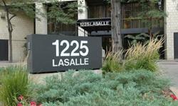Wonderful one bedroom/bath condo at 1225 LaSalle overlooking the serene courtyard. Spacious living room with newer laminate floors, walks out to balcony with Skyline views. Updated kitchen with new cabinets, stone countertops, new tile backsplash and tile