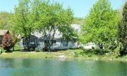 Beautiful setting overlooking a private pond. This one owner custom ranch has 2 bedroom suites. Loft could be 3rd bedroom. The big living room has vaulted ceiling, fireplace & doors that open out to the deck at the ponds edge. There is also a screened