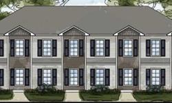 The Allison - Brand new townhomes in The Burroughs at Carolina Plantations. Location is prime! Only minutes from the city limits of Jacksonville, but pay NO CITY TAXES! 2bdr/2.5 bath at approx 1067 hsf. Charming exterior. Foyer open to a family room which
