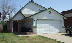 Great starter home in Moore School District featuring 3 bedrooms (2 bedrooms upstairs), 2 full bathroom, living room with fireplace, dining room and a 2 car garage.Listing originally posted at http