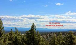 14.4 acres with beautiful mountain & valley views. Located in Ironwood Estates with paved road to property from Prineville as well as septic approval, power at property line & well. Build your dream home among other high quality homes with the privacy &