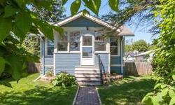 This adorable bungalow with a spacious yard features a fabulous maple kitchen with tiled counter tops, backsplash, and floor, pretty maple hardwood floors, in the living area and two nicely updated full bathrooms. With a convenient den in the lower level,