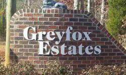 One of several wooded lots in a prestigious Greyfox Estates neighborhood. Lots sizes range from half acre to over an acre. Ready to custom build your 'dream home.' Common area with access to canoeing and kayaking. Country feel, but close to everything!