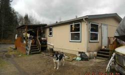 Manufactured home sits on 5 acres with 400 feet of river frontage. 3 bedroom 2 full bath with a separate bonus room. Seller may pay up to 3% towards New buyers closing costs + a 2 year home warranty for owner occupied financed. AS-IS SALE. Buyer to verify