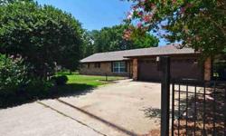 Home features huge family room w beautiful wood laminate floors & fireplace w gas logs. Delightful kitchen w double oven, lovely breakfast nook & pantry. Two large comfortable masters w private baths, one on each side of home. 2 other nice sized bedrooms,