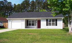 This adorable three bedrooms and two bathrooms home is located in the Wolf Creek Subdivision in Havelock. The home is located close to MCAS Cherry Point, the local post office, and shopping. The front exterior of the home has a great covered front porch
