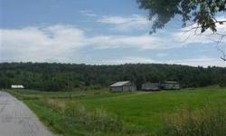 Beautiful 17 acre lot on a town maintained road with 1,110 feet of road frontage. Presently has two bedroom mobile with a large living room addition. Private, picturesque setting includes former dairy barn, and detached 2 car garage. Great opportunity for