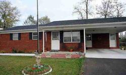 Great ranch floor plan, brick w/2 carports. 3bd/1ba, clean and well kept w/fenced in yard. Kitchen w/eating bar, neutral carpet and tile. Separate 2-car garage building w/plumbing & electic that was used as commercial for car repair and restoration. Lots