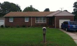 Spacious Brick Ranch in Desirable Neighborhood. Convienent to Portsmouth Naval Hospital & Coast Guard Base. Large Detached Garage. Large Family Room Addition Perfect For Your Family. HURRY- Won't Last!Listing originally posted at http