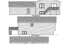 Interested in New Construction? This split foyer home could be the blueprint for your future! The plan includes 2 bedrooms, 1 bath & an unfinished basement with unlimited potential. Features include vaulted ceiling, oak cabinets, vinyl siding, vinyl