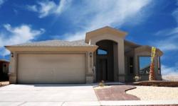 Edward`s homes presents the raquel floorplan which features three bd, two bathrooms, large kitchen w/ island, huge lr, & double garage. David Acosta is showing this 3 bedrooms / 2 bathroom property in El Paso. Call (915) 500-6111 to arrange a viewing.