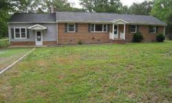 "REPAIRED" BRICK AND VINYL RANCHER ON OVER 1 ACRES LOT IN RURAL CHESTERFIELD COUNTY. HOME FEATURES 3 BEDROOMS WITH ANOTHER ROOM THAT COULD BE A 4TH BEDROOM, 2 1/2 BATHS. HOME HAS NEW OVEN/STOVE RANGE HOOD AND MICROWAVE. A NEW ROOF HAS BEEN PUT ON THIS