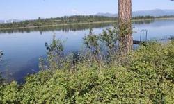 89 feet level waterfront lot on the Pend Oreille River just 2 miles south of the Usk bridge. Community water and sewer system available at the street. All utilities and paved streets available to serve the property. Permitted use of boat launch and boat