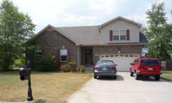 Spacious master suite w/walk-in closet, dual vanities, whirlpool tub/separate shower, large family room w laminate flooring & fireplace, eat-in kitchen, huge bonus room w/half bath, fenced yard w/pool, Minutes to shopping/I-24/Ft. Campbell &