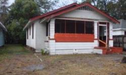 2 bd. / 1 ba. 983 sq. ft. (1265 gross sq. ft.) Built in 1924 Frame construction Vacant - Call for instructions! Here is a cheap one in Jacksonville! It is a HUD deal and they want to close ASAP. It is vacant so call for instructions. I have many more