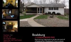 Don't miss your opportunity to see this cute ranch off of boalsburg pike in boalsburg, pa. Joshua Johnson has this 3 bedrooms / 1 bathroom property available at 1110 Boalsburg Pike in Boalsburg, PA for $174900.00. Please call (814) 272-3333 to arrange a