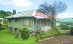 Vintage cottage located in Papa'ikou north of Hilo in a quaint / former sugar plantation camp. Located on the Makai/ ocean side of the Belt Highway it is a short walk down Mill Road to beach access. These homes rarely become available at this location and