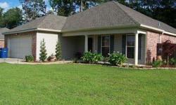 5 year old home with 3 bedrooms and 2 baths in Moss Bluff. Features include