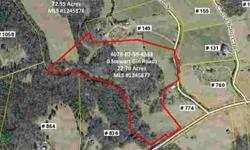 22+ acres of absolutely perfect property! Build your dream home here and bring your horses or cattle. Property rolls softly, making it perfect pasture for horses, with several wonderful build sites. A mixture of hardwoods and pines on land that is