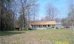 HORSE LOVERS, here it is, ready and waiting for you. 3 bedroom ranch with 2 full baths, large greatroom with wood stove and full country frontporch and deck. 4.82 acres, mostly cleared with three fenced pastures for your horses,one is a small arena and