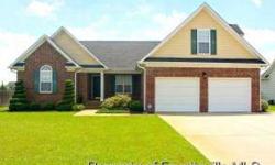 Move-in ready 3 bdrm/2 bath home with oversized bonus rm.Fabulous kitchen includes vaulted ceilings,ceramic tile floors,beautiful cabinets, black appliances and a breakfast bar.Oversized breakfast area and formal dining room.Very open floor plan.Master