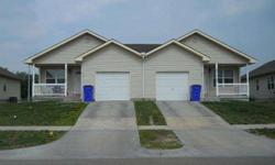 This spacious duplex can be purchased as a single side ($94,900) or as a double duplex. Three bedrooms, two baths, single car garage. Attractive front porch for relaxing family time. Close to Fort Riley.
Listing originally posted at http