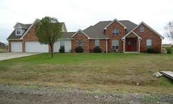 This beautiful 3-2-3 has a quiet country setting just a few miles away from Denton. There is an office upstairs and also an additional room above the garage with a private entrance. Could easily be a beautiful space for a future mother-n-law suite.