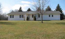 This 3 bedroom 2 3/4 bath ranch home with full partially finished basement has excellent pride of ownership. One owner. Immaculately kept.Attached 2 1/2 car heated garage. Large 40 x 28 partially finished outbuilding situated on 3.54 acres of land.Dual