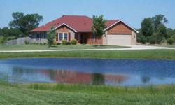 Like-new, all electric, one-level home on 5 acres w/open floor plan, 3 bedrooms, 2 baths, storm shelter in garage, patio, fenced backyard and stocked pond! Nice!
Listing originally posted at http