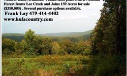 Crawford co. Arkansas half a mile of gravel road to property utilites at road 15-20 minutes to north of van buren, ar borders ozark national forest 1/four mile of frontage on lee creek recreational, hunting paradise views are spectacular private,