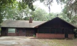 Waterfront Log Cabin with in ground caged pool on Lake Lotela. Beautiful and unique!!! Enjoy your pool or take a ride in your boat on the lake. Nice open floor plan, in house utitlity room, screened in front porch, caged pool, 3+ garage or huge workshop