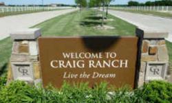 Huge oversized lot located on the corner at the Settlement at Craig Ranch. Very close to the PGA Tour owned TPC Golf Course, Cooper Aerobics Center and across from Cooper Park. This location is great for bringing your own custome builder and making Craig