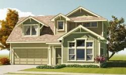 The Aspen by Greenstone Homes. Great room floorplan includes huge bay windows that flood the living room with natural light. Kitchen features Silestone countertops & island, slide-in smooth top range, pantry, built-in desk & informal dining space. Kitchen