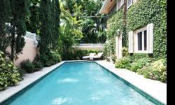 4 bedroom 3 bath. great family home in south coconut grove. guest house and lap pool contact 310.623.7017