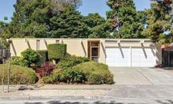 This lovely cul-de-sac home invites you to enter through an atrium to a light filled classic Eichler. Living room with wood burning fireplace and dining room provide space for large gatherings. Approximate 195 square foot bonus area expands the family and