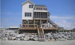 This is an incredible house on what may be the best oceanfront lot on folly beach! A full 1/2 acre on the ocean, with your very own beach volley ball court. The house offers a great floorplan with very large upstairs master bedroom. House is currently on