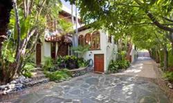 LARGE GATED AND PRIVATE 4 BEDROOM AND 3 BATH MEDITERRANEAN VILLA ON ONE OF THE PRETTIEST STREETS IN LOS FELIZ OFFERING PRIVATE TROPICAL GARDENS, SPACIOUS LIVING ROOM WITH BACHELDER FIREPLACE, LARGE FAMILY ROOM WITH WET BAR, SPACIOUS KITCHEN W/ BREAKFAST