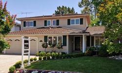 Beautiful two story Cupertino home showing tender loving care. Lots of great light, remodeled throughout. Backyard has lovely flowers, fountains, and lush trees. New slab granite counters, hardwood floors, stainless appliances, plantation shutters, A/C.