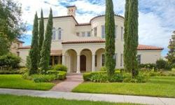 Elegant custom mediterranean, "the tuscan," is a handsome designed home on beautiful "union park" that accommodates large-scale entertaining and family fun. Mick Night is showing this 5 bedrooms / 5.5 bathroom property in Orlando, FL. Call (407) 629-4446