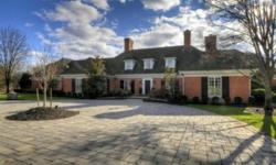 Exquisite European Provincial with circular drive set on a private 2.05 acre property with breathtaking views of the Bedens Brook Golf Course, pond, and rolling valley. Luxury and subtle elegance are expressed in every detail~~~ stunning foyer with
