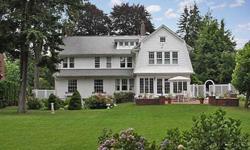 Artistically Classic& Timeless 1928 Ctr Hall Colonial Arched Doorways,Architectucrown Moldings,2 Fpl's,Sunlit Home W/Oversized Elegant Windows,25X25 Den W/10' Ceiling Sunroom Overlooking 100 X 251Property Featuring A Tranquil Sunken Formal Garden W/