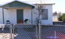 House for sale at 901 S. Ash in Pecos. Price is $20,000 cash or $25,000 for owner financing with $5,000 down payment and credit/employment check. This house is approximately 800 square feet and has a garage which is about 24 by 20 feet. There are two